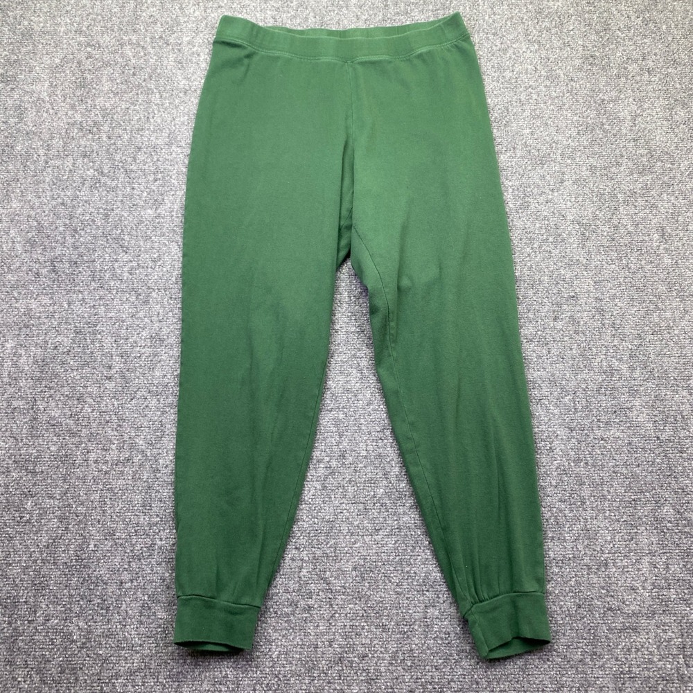 Leveret Womens XL Green Cotton Pajama Pants Tapered Leg Loungewear 9989